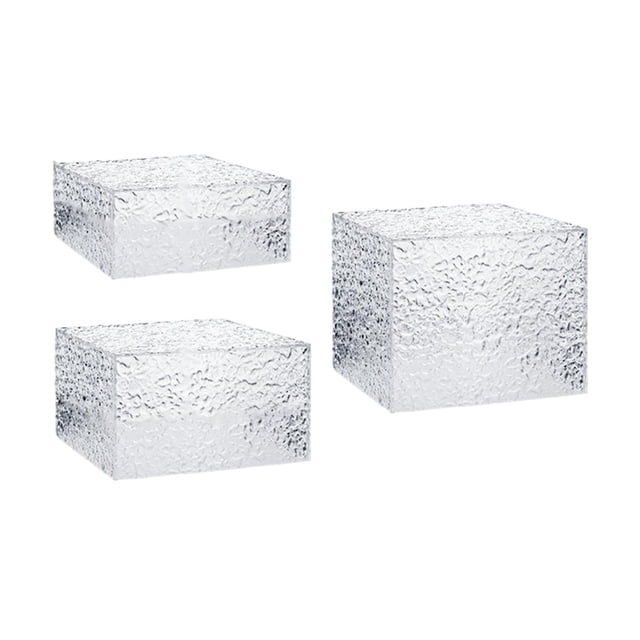 Abbracc Acrylic Cube Display Box Riser Buffet Riser for Catering Action Figures Cake 3 piece set