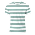 thumbnail image 7 of Men's Short Sleeved Crew Neck T Shirt Casual Top Loose Fit Athletic Running Gym Workout Tee Tops L Light Green Men's Short Sleeved T Shirt, 7 of 7