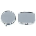 thumbnail image 4 of 1Pc Small Metal Round Rectangular Silver Tablet Pill Box Container Medicine Round, 4 of 7