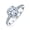 Colorless, variant on Womens 4CT CZ Round Brilliant Solitaire Engagement Ring Pave Stones