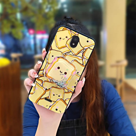 LYM-Phone Case For Nokia C100, Phone lens protection Cute Kickstand Simplicity Waterproof Cartoon Quicksand TPU Soft Case Skin feel silicone Rotatable stand protective Fashion Design