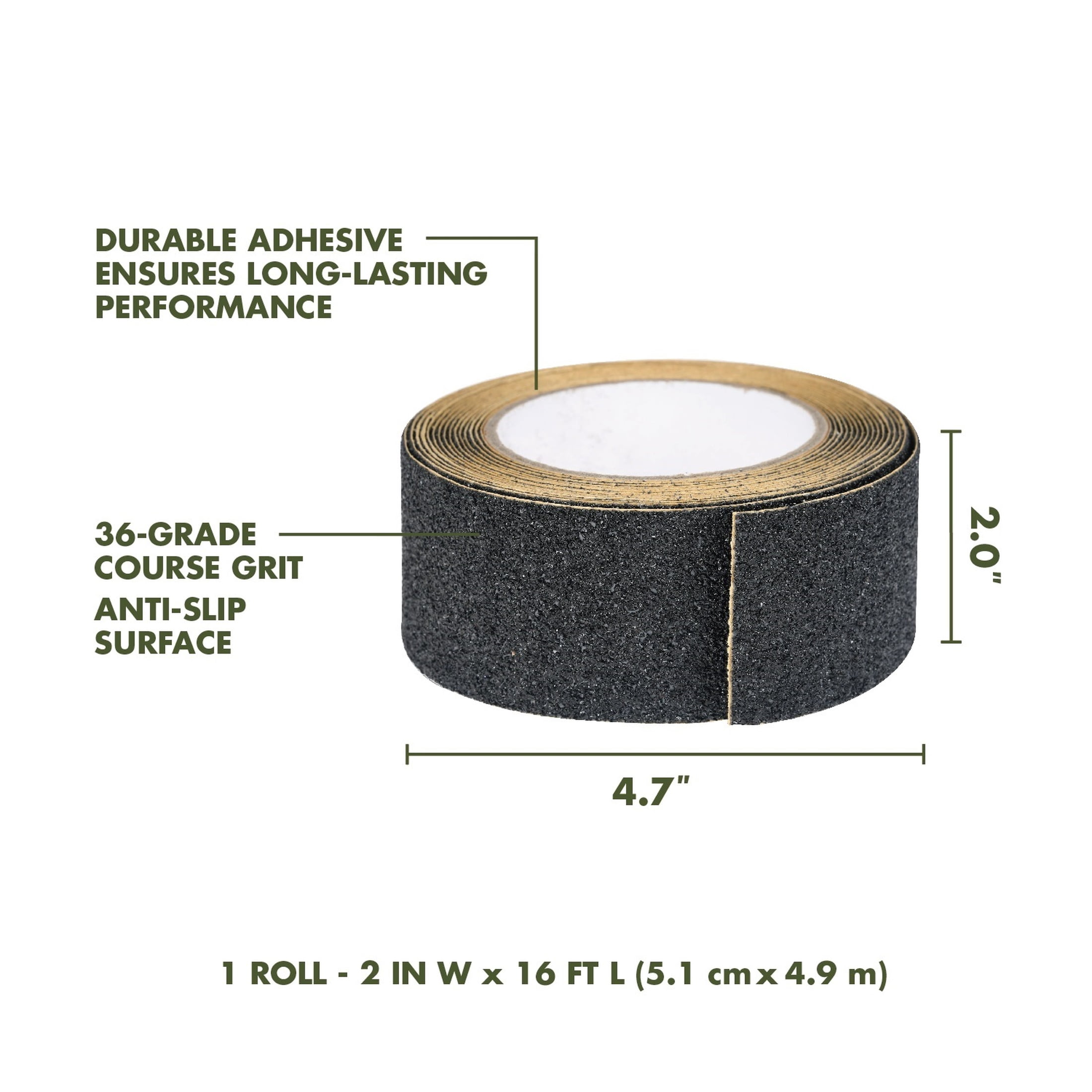 Ozark Trail Non-Skid Tape, 16 ft Roll, Slip-Resistant Grip for Stairs and Surfaces