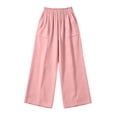 thumbnail image 5 of hlysgo Womens Wide Leg Palazzo Pants High Waisted Casual Lounge Pants 2026 Beach Vacation Outfits Trousers with Pockets Pink,2xL, 5 of 6