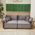 thumbnail image 2 of 2PCS Sofa Set, 79" Velvet Loveseat Sofa with 4 Pillows, Luxury Upholstered 3 Seater Couch with Turned Inward Back and Arms, Modern Sofa Couch with Extra Wide Seat for Living Room Apartment Office, 2 of 9