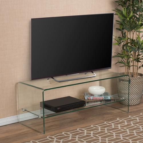 Bruno Tempered Glass Tv Stand, Glass Coffee Table Tv Cabinet