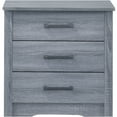 thumbnail image 2 of JERFIT Modern Gray Nightstand with Drawer, Particle Board Bedside Table for Bedroom, 23"W x 18"D x 23"H, Easy Assembly, 2 of 6