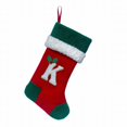 thumbnail image 1 of 18 Inches Monogram Christmas Stockings With Letters Large Soft Christmas Stockings Red Velvet With White Soft Plush Cuff For Christmas Xmas Tree Holiday Fireplace, 1 of 5