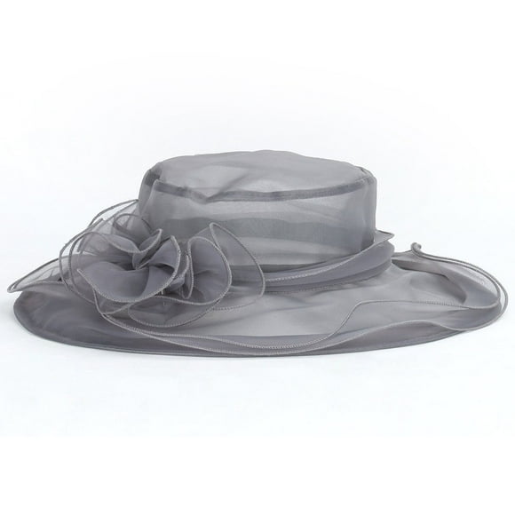 Women Wide Brim Kentucky Derby Sun Hat Wedding Tea Party Church Cap