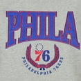 thumbnail image 4 of Unisex New Era Heather Gray Philadelphia 76ers Vintage Throwback Crew Sweatshirt, 4 of 4