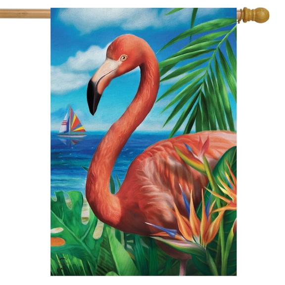 Briarwood Lane Flamingo Paradise Summer House Flag