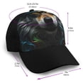 thumbnail image 2 of Yiaed Realistic Style Colorful Wolf Print Baseball Cap Dad Hat Polo Style Plain Blank Adjustable Size, 2 of 5