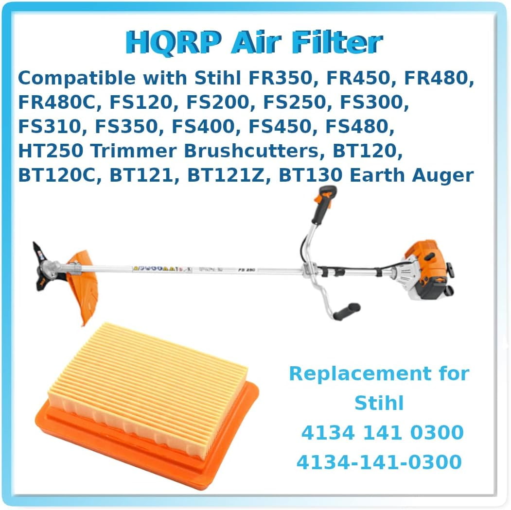 HQRP 4-pack Air Filter compatible with ZENOAH 848H7083F1