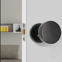 Supvox Locking Door Handle Door Knob Lock Stainless Steel Black Home Bedroom Sleek 1Pcs