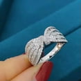 thumbnail image 2 of K-KED Gorgeous Cubic Zircon 925 Silver Filled Rings Women Wedding Delicate Jewelry Sz 6-10-10, 2 of 6