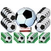 Soccer Ball Foosball Party Supplies Bundle Pack for 16 with 18 Inch Soccer Ball Balloon (Plus Party Planning Checklist by Mikes Super Store)