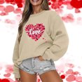 thumbnail image 2 of WEAIXIMIUNG Robe Chandail en Molleton Manches Courtes Saint-Valentin Chandail en Molleton Femmes Chemises Cœur Pull Saint-Valentin Manches Longues Tops (3), 2 of 5