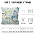 thumbnail image 5 of JRXY  Coastal King Pillow Cases - Microfiber Bed Throw Pillow Covers, Blue Teal Coral Summer Beach Nautical Starfish Decorative Lumbar Pillow Cover with Envelope Closure for Sofa/Travel White, 5 of 5