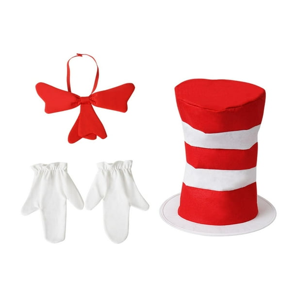 Conjunto de disfraz de sombrero de copa, novedoso juego de rol para niños y adultos con guantes y pajarita. Pajarita de tela