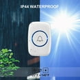 thumbnail image 3 of Waterproof Wireless Doorbell,Battery Required,1000Feet Operating,Adjustable Volume,Doorbell with 36 Melodies LED Flash for Home,Classroom,Apartments White(1 Plug-In Receiver x 1 Push Button), 3 of 5