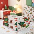 thumbnail image 5 of Manfei Merry Xmas Zipper Queen Comforter Set with Fitted Sheet and 2 Pillowcases,Rustic Animals Zipper Bedding Set,Xmas Reversible,4pcs, 5 of 7