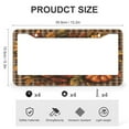 thumbnail image 3 of Autumn Flowers Leaves Thanksgiving License Plate Cover 2 PCS Thanksgiving Autumn Halloween Funny License Plates Car Accessories US Canada Standard 2 Round Holes Aluminum Metal License Plate Frame, 3 of 6
