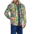 thumbnail image 2 of Kdxio Blooming Cactus Print Men Hoodies Casual Hoodies for Men with Zip Pockets Full Zip Long Sleeve Sweatshirt Sports Hooded Jacket-X-Large, 2 of 5
