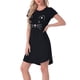 thumbnail image 4 of INSPIRAR CHIC Camisones de Mujer Camisetas de Noche con Impresión de Gatos Vestido de Sueño de Manga Corta L Negro, 4 of 6