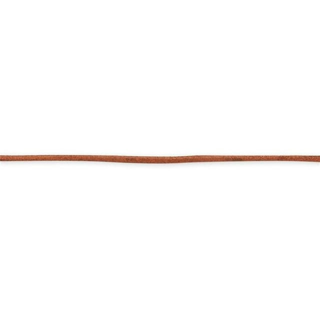 Sterling Silver 20 in. x 2 mm Natural Leather Cord Necklace