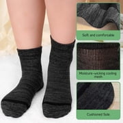AMITOFO Socks for Diabetic-Friendly Comfort, 5 Pairs Non-Binding Bamboo Viscose Socks with Smooth Seamless Design, Moisture-Wicking Soft Breathable Socks for Sensitive Feet, Multicolor, Size 11-13