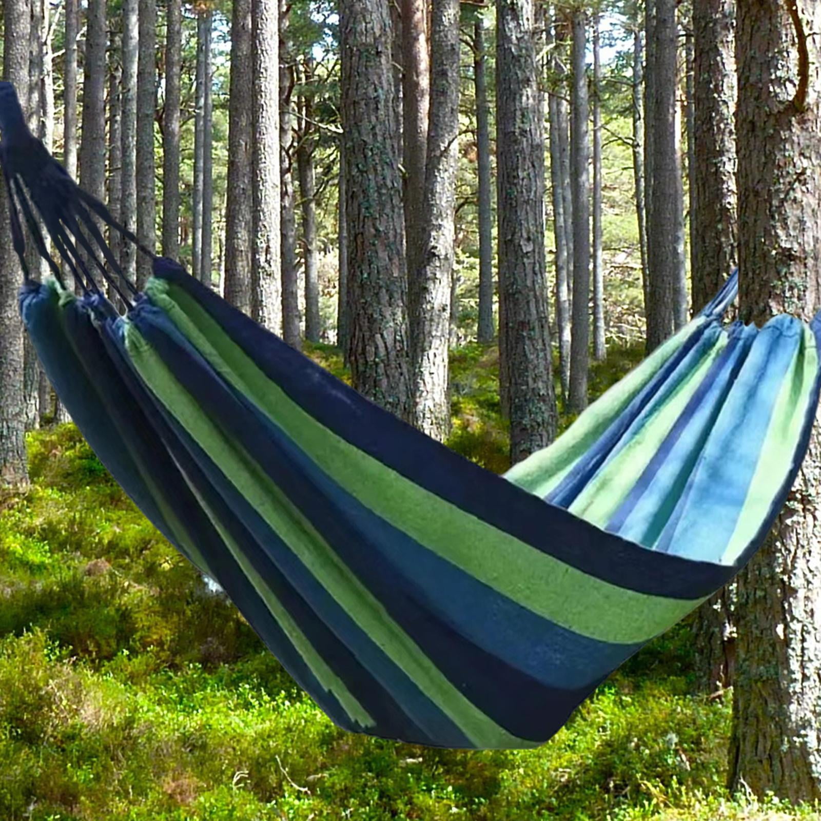 SunniMix Camping Hammock Lightweight Heavy Duty with Sturdy Tree Rope Outdoor Hammock for Blue 190x150cm