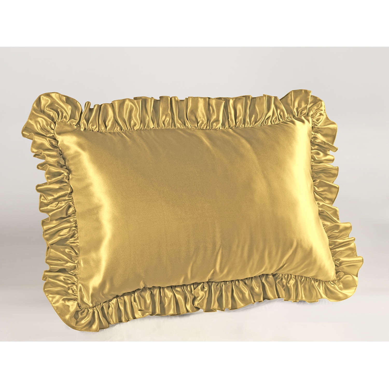 Satin Ruffled Pillow Sham