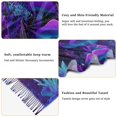 thumbnail image 5 of FORMRS Womens Scarf Winter Soft Long Big Warm Shawls Wrap Tassel Scarves, Purple Mushrooms Pattern, 5 of 9