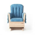 thumbnail image 5 of Foundations SafeRocker Standard Glider Rocker with Wood Skirt, Removable Microfiber Cushions, Blue, 5 of 6