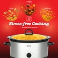 thumbnail image 4 of Kitchen Elite 6 Qt Slow Cooker, Stainless Steel Ceramic Crock Pot and Tempered Glass Lid, 4 of 10