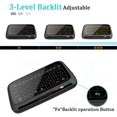 thumbnail image 3 of 2.4Ghz Mini Wireless Keyboard Touchpad Combination, with 3-level Backlight Rechargeable Full-screen Remote Control, Suitable for Android TV Box, Projector, IPTV, HTPC, PC, Laptop, 3 of 10