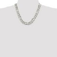thumbnail image 5 of White Sterling Silver chain Figaro Men's 20 in 13.5 mm, 5 of 5