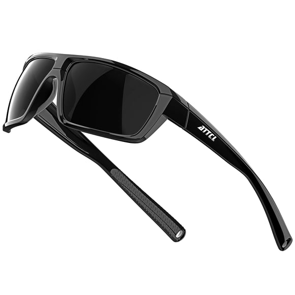 Gafas de sol ATTCL Polarized Wrap 5001 para Hombre - Negro