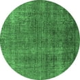 thumbnail image 1 of Ahgly Company Indoor Round Oriental Emerald Green Industrial Area Rugs, 7' Round, 1 of 4