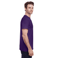 thumbnail image 6 of M&O Gold Soft Touch T-Shirt for Men, 100% Cotton Short Sleeve Taped Neck Purple Tee, L, 6 of 6