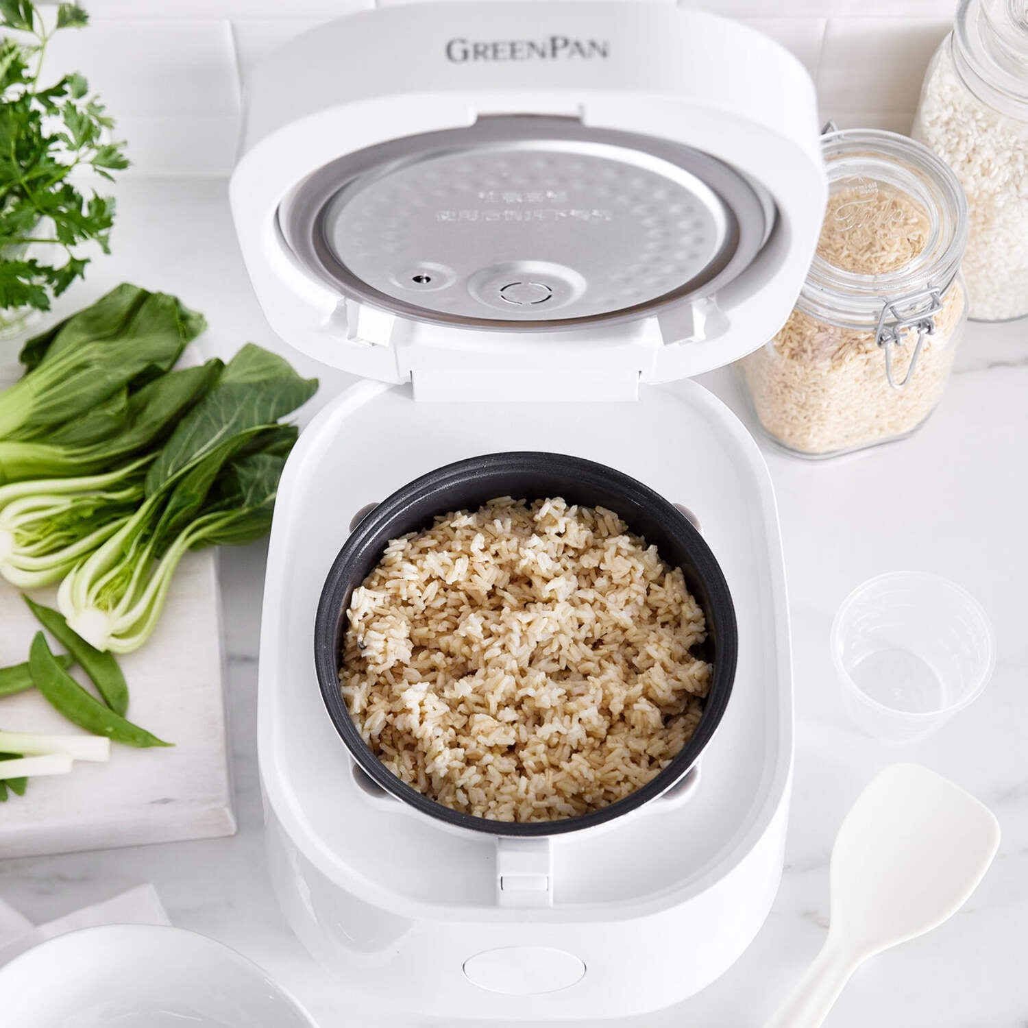 GreenPan Bistro 8-Cup Traditional Rice Cooker | Black - Walmart.com