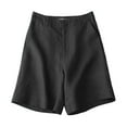 thumbnail image 5 of Ovticza Bermudas pour Femmes Séchage Rapide Légers Shorts en Lin Golf Randonnée Voyage Shorts Noir TG, 5 of 5