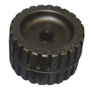 CH Yates Rubber 530R-6P 3 in. Ribbed Wobble Roller - Black