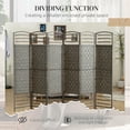 thumbnail image 3 of Topcobe 4 Panel Room Divider, Folding Screen, 5.6', Privacy Screen, Partition Room Dividers for Home, Apartment, Dark Gray, 3 of 7