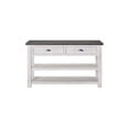 thumbnail image 2 of Martin Svensson Home Monterey Solid Wood Sofa Console Table White with Grey Top, 2 of 2