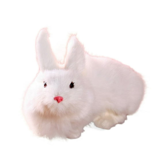 Seyurigaoka Realistic Rabbit Plush Toy, Simulation Stuffed Animal Bunny Doll Birthday Gift for Kids