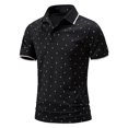 thumbnail image 2 of JAJAHO Polo Shirts For Men Polka Dot Summer Cotton Short Sleeve Golf Polos Wicking Performance Workout Versatile Tops, 2 of 9