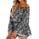 thumbnail image 1 of Blusa Con Hombros Descubiertos Sudadera sin espalda de gasa Tops casuales de manga larga Traje diario (Gris XXL) Cgtredaw Para estrenar, 1 of 1