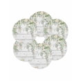thumbnail image 7 of 13 Inch Round Placemats Set of 6, Watercolor Floral Non Slip Heat Insulation PP Table Mats, Spring Flowers Leaves Botanical Wood Grain Washable Place Mats for Kitchen Dining Party Table Decor, 7 of 7