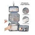thumbnail image 4 of Deago Travel Toiletry Bag with Hanging Hook Water-resistant Makeup Cosmetic Bag Travel Organizer for Shampoo, Full Sized Container, Toiletries (Navy), 4 of 10