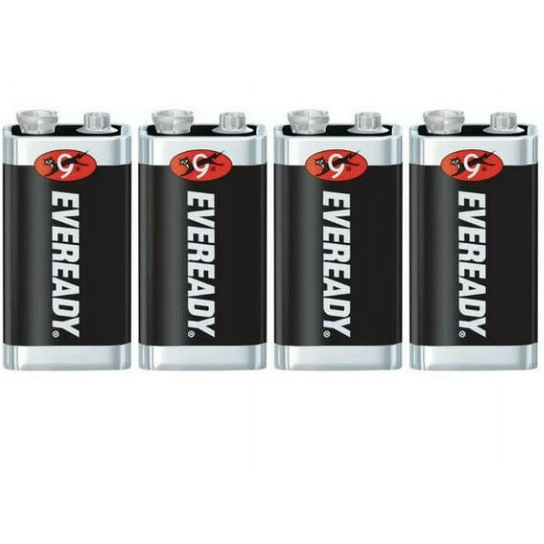 Eveready Super Heavy Duty Battery 9V, Pack of 4, Snap Top
